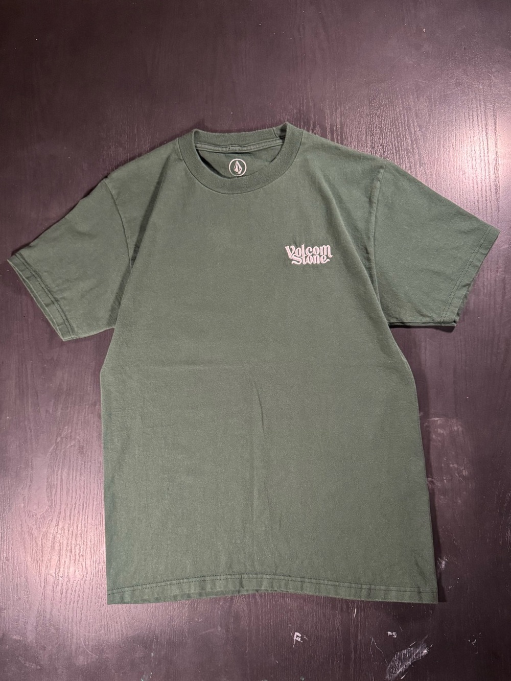Volcom Stone Green White Logo Men’s Small T-Shirt
